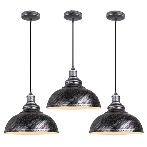 Stoex Suspension métal vintage - Argent
