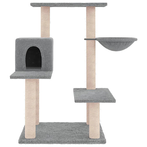 Helloshop26 Arbre à chat tour 82,5 cm - Gris clair