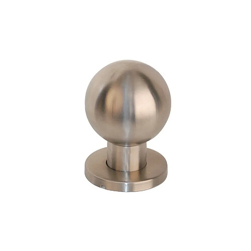 Cadap Bouton de porte rond inox - Argent