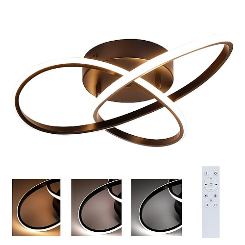 NETTLIFE Plafonnier LED Dimmable 33 W - Noir