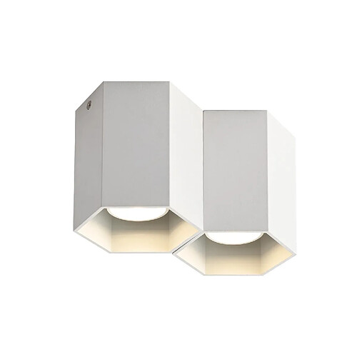 Nettlife - 2 Spots de Plafond Blanc GU10