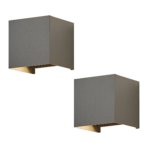 Nettlife applique LED murale - Gris