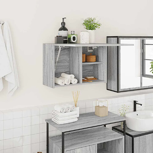 vidaXL Armoire murale - Sonoma gris