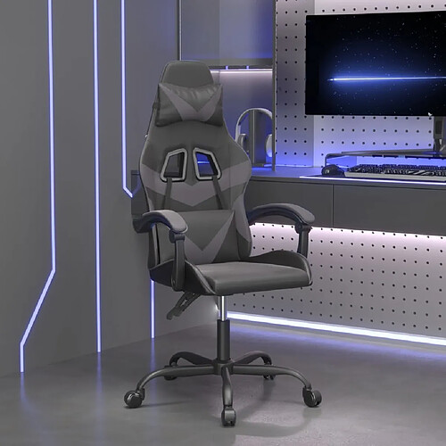 vidaXL Chaise de jeu Noir et gris