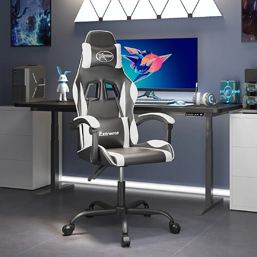 VidaXL Chaise de Jeu - Noir/Blanc