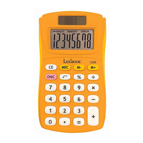 Lexibook Calculatrice de Poche Jaune