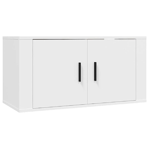 Helloshop26 Meuble TV mural - Blanc