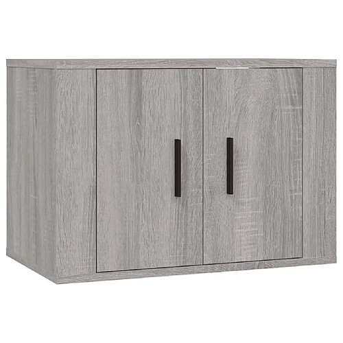 Helloshop26 Ensemble meuble TV mural - Gris