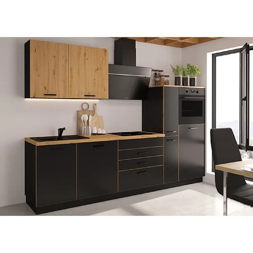 Aya Cuisine complète avec évier - Noir