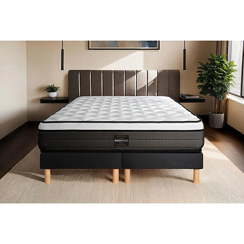 PRESTIGE LITERIE Ensemble Suite 160x200 - Noir