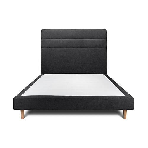 Sommeil de plomb Lit sommier tapissier - Noir