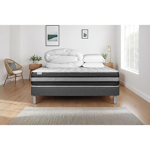VITALIT VITALSPRING ZEN 200x200 - Sommier Kit Gris