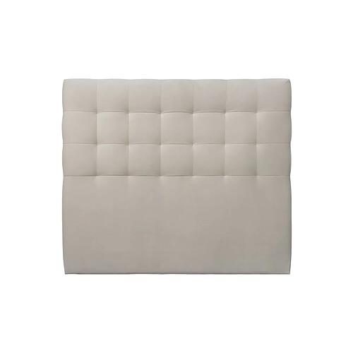 Sommeil de plomb Tête de lit capitonnée velours - Gris clair