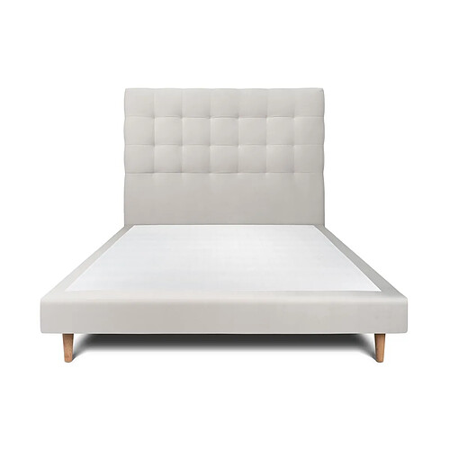 Sommeil de plomb Lit 2 places 160x200 - Gris clair