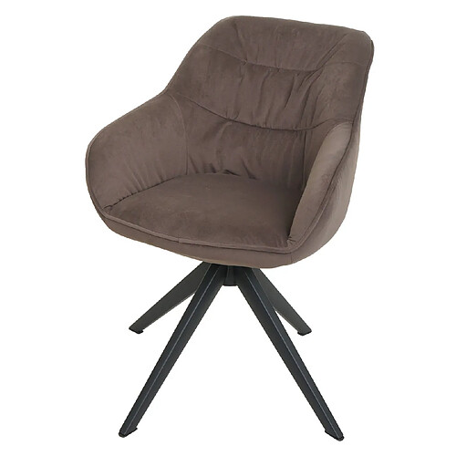 Decoshop26 Chaise rotative - Marron