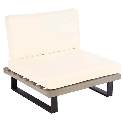Decoshop26 Fauteuil de jardin - Blanc