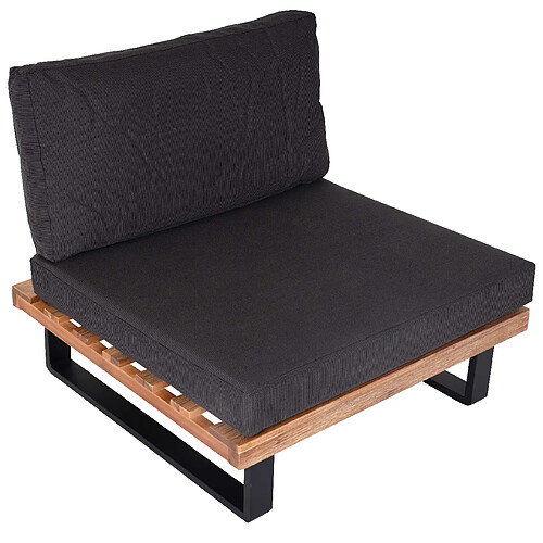 Decoshop26 Fauteuil de jardin bois - Marron
