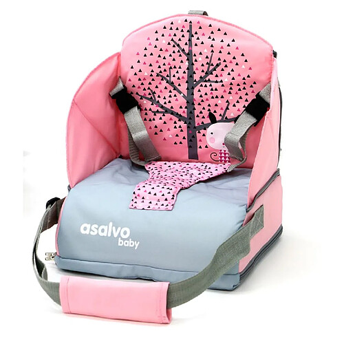 Asalvo Rehausseur de chaise bébé Go Anywhere - Rose