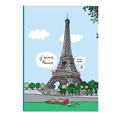 Petit jour cahier Paris Tour Eiffel - Bleu clair