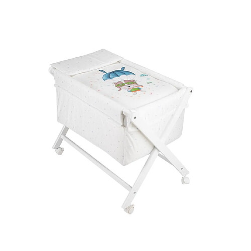 Interbaby Berceau balancelle bois - Blanc