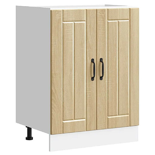 vidaXL Meuble de base de lavabo Lucca chêne sonoma bois d'ingénierie