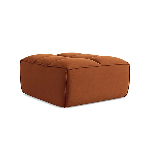 Makamii pouf carré en velours - Terracotta