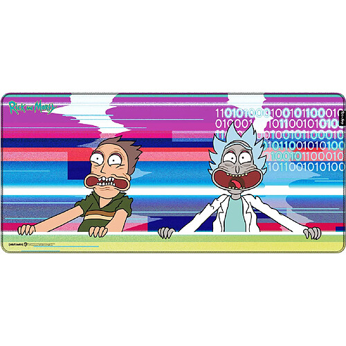Rick and Morty Glitched Tapis de souris XL