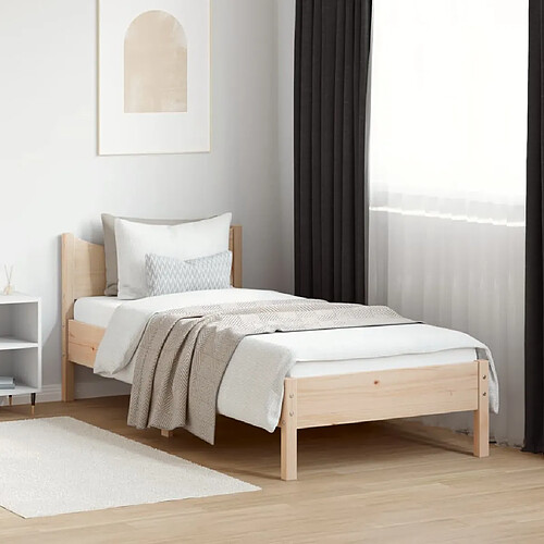 vidaXL Cadre de lit sans matelas 90x200 cm bois de pin massif
