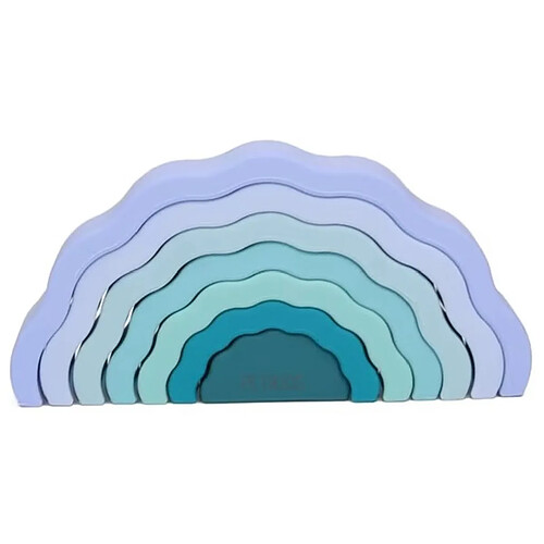 1001jouets Arc-en-ciel d'éveil en silicone - Bleu