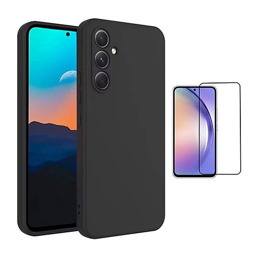 Phonecare Kit Film Verre Trempé 5D + Coque Samsung Galaxy A56 - Noir