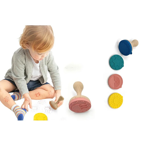 1001jouets Tampons du ciel multicolore - Jaune