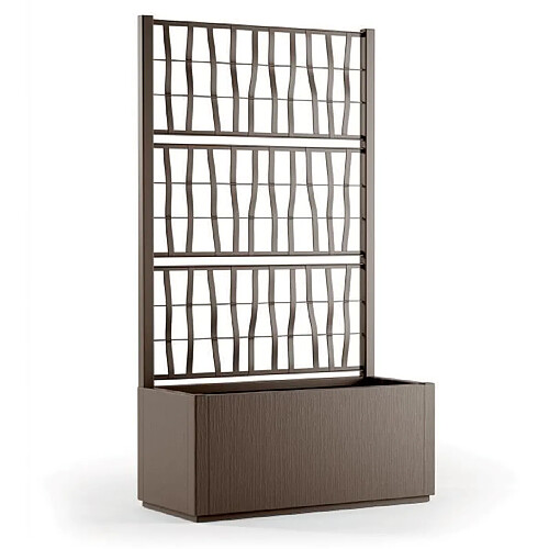 Stefanplast Jardinière rectangulaire - Taupe et marron
