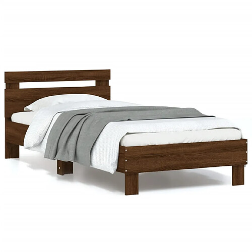 vidaXL Cadre de lit sans matelas avec lumières LED 90x190 cm