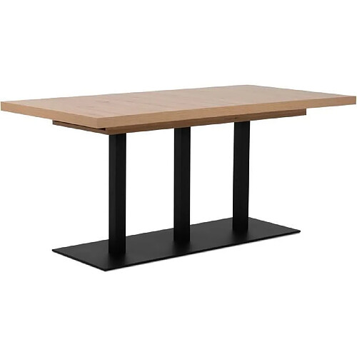 Cstore Table à manger extensible Quadrato - Chêne et noir