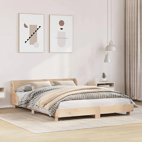 vidaXL Cadre de lit sans matelas 140x190 cm bois de pin massif