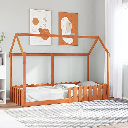 vidaXL Cadre de lit d'enfants forme de maison sans matelas 80x200 cm