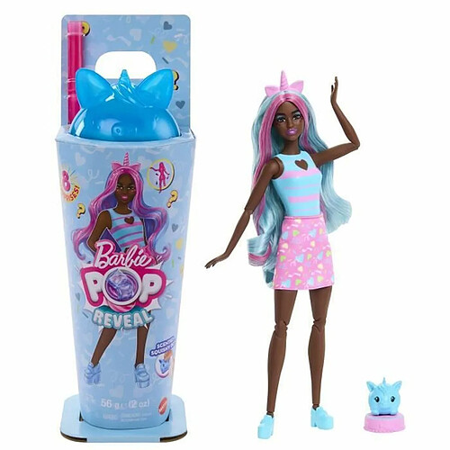 Barbie poupée Pop Reveal licorne bleue