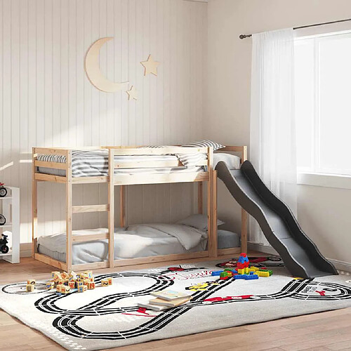 vidaXL Lit superposé avec toboggan et échelle sans matelas 90x190 cm