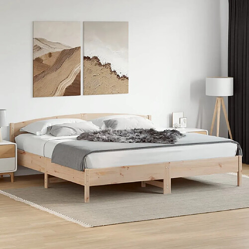 vidaXL Cadre de lit sans matelas 200x200 cm bois massif de pin