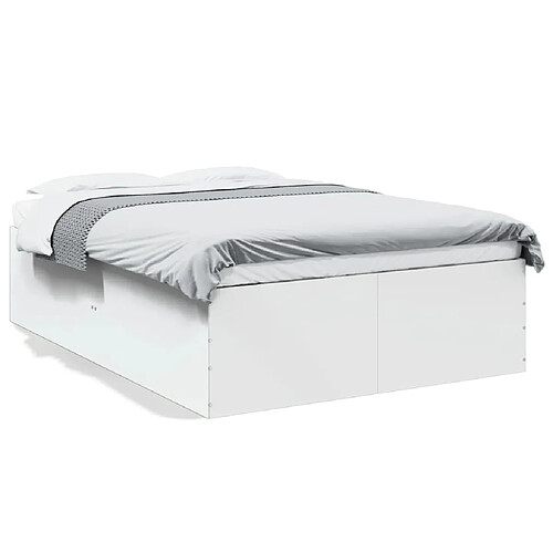 vidaXL Cadre de lit sans matelas blanc 120x200 cm