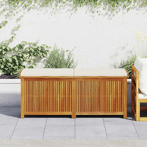 vidaXL Boîte à coussins d'extérieur 150x50x60,5cm bois massif d'acacia