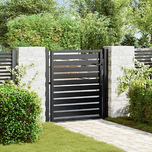 vidaXL Portail Noir 100x100 cm - Aluminium