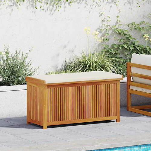 vidaXL Boîte à coussins d'extérieur 113x50x60,5cm bois massif d'acacia