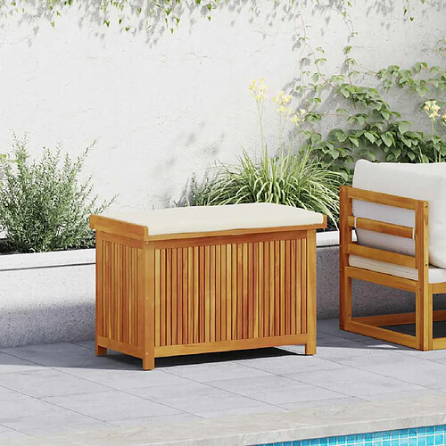 vidaXL Boîte à coussins d'extérieur 90x50x60,5 cm bois massif d'acacia