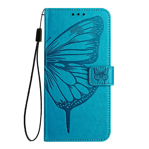 tui Pour Blu G64 - Cuir Premium - Motif Papillon - Bleu - Coque & tui smartphone - Rue du Commerce tui Pour Blu G64 - Cuir Premium - Motif Papillon - Bleu - Coque & tui smartphone - Rue du Commerce