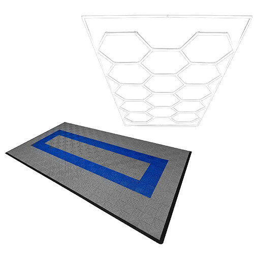 Monstershop Lampes Hexagones & Carrelage Gris