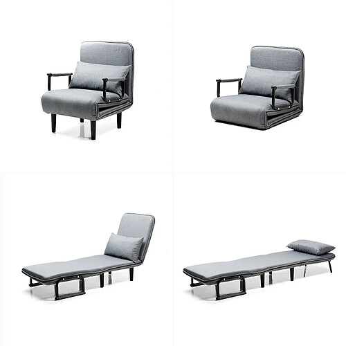 Innovagoods Fauteuil canapé-lit 4 en 1 - Gris
