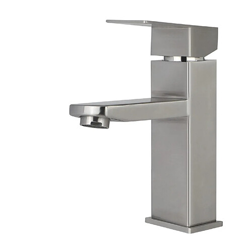 ZMH Robinet d'évier en acier inoxydable haut de gamme avec mitigeur monocommande pour eau chaude et froide