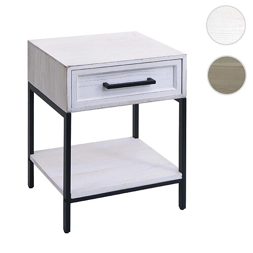 Mendler chevet vintage 1 tiroir - Blanc
