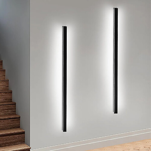 ZMH Applique Murale LED Moderne 100CM en Métal Noir - Éclairage Intérieur 32W pour Salon et Cuisine